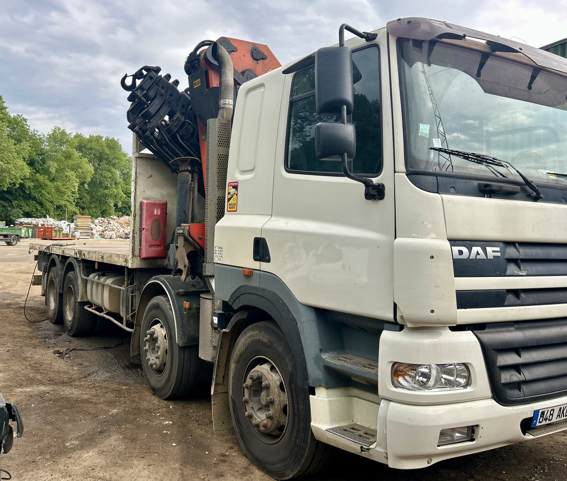 DAF Cf85 380 8x4 plateau grue Palfinger pk44002 - 드롭사이드/ 플랫베드 트럭, 크레인 트럭 : 사진 2 DAF Cf85 380 8x4 plateau grue Palfinger pk44002 - 드롭사이드/ 플랫베드 트럭, 크레인 트럭 : 사진 2