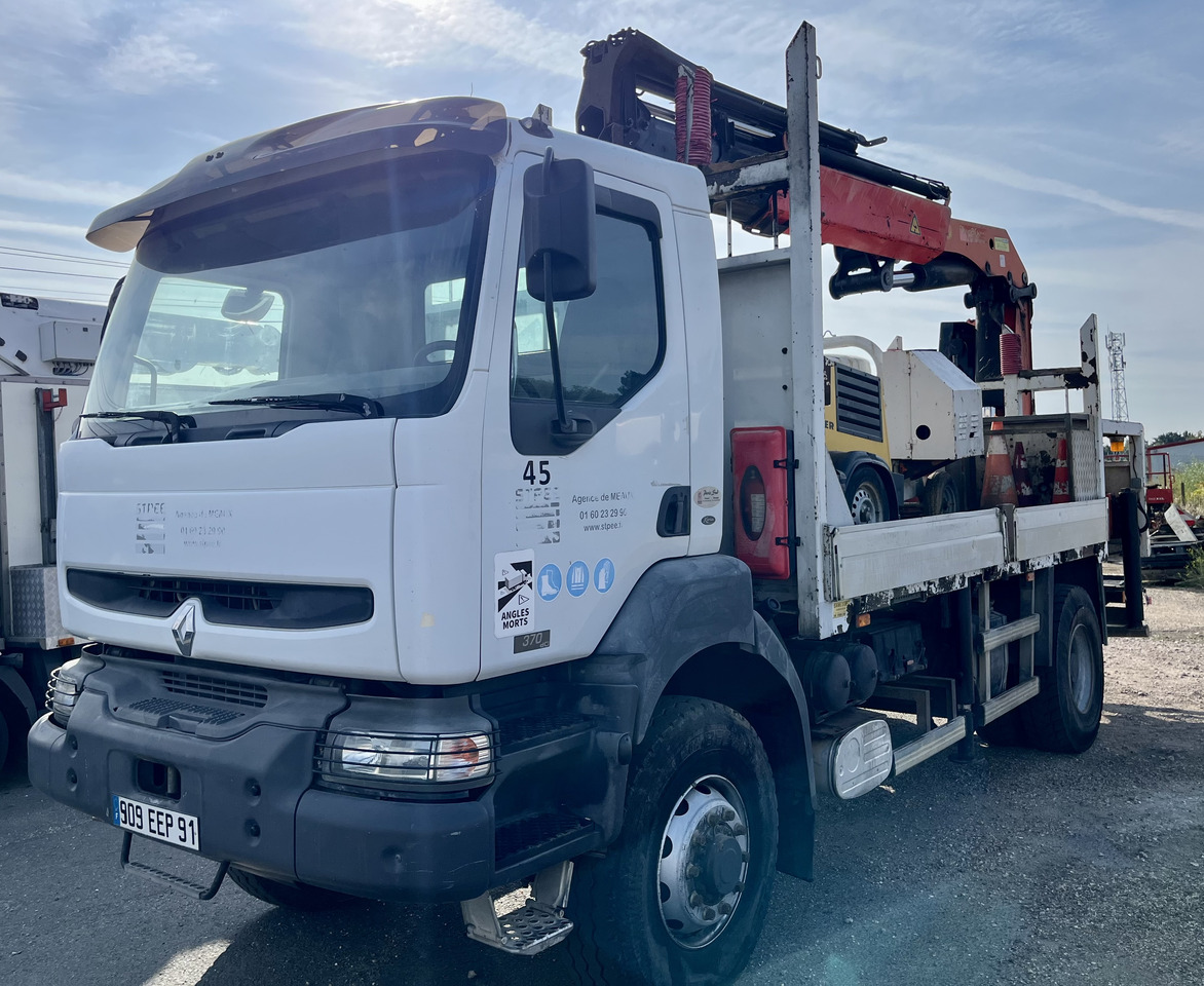 RENAULT Kerax 370dci 4x4 plateau grue Palfinger pk29002 - 드롭사이드/ 플랫베드 트럭, 크레인 트럭 : 사진 1 RENAULT Kerax 370dci 4x4 plateau grue Palfinger pk29002 - 드롭사이드/ 플랫베드 트럭, 크레인 트럭 : 사진 1