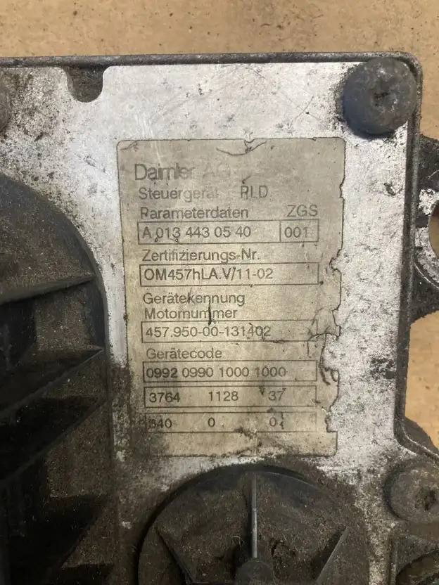 Mercedes-Benz Motorsteuergerät Mercedes OM 457 HLA 457.950 PLD Control Unit OM 4 - ECU 트럭 용 : 사진 2 Mercedes-Benz Motorsteuergerät Mercedes OM 457 HLA 457.950 PLD Control Unit OM 4 - ECU 트럭 용 : 사진 2