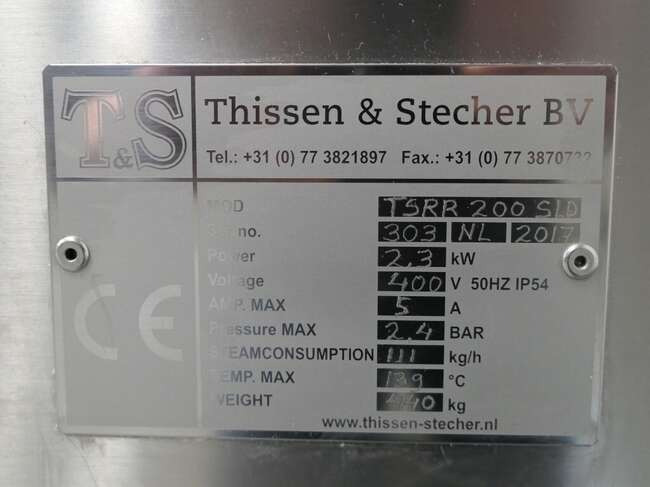 리스  Thissen & Stecher mixing cooking kettle TSRR-200SLD Thissen & Stecher mixing cooking kettle TSRR-200SLD : 사진 11