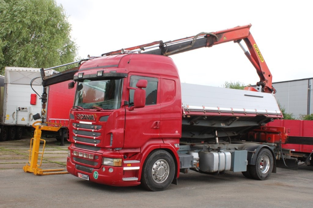 덤프트럭, 크레인 트럭 SCANIA R480 PALFINGER PK16000, EURO 5, CRANE FORKS : 사진 8
