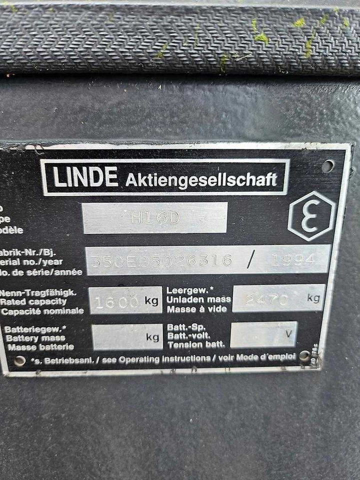 Linde H16 D - 디젤 지게차 : 사진 4 Linde H16 D - 디젤 지게차 : 사진 4