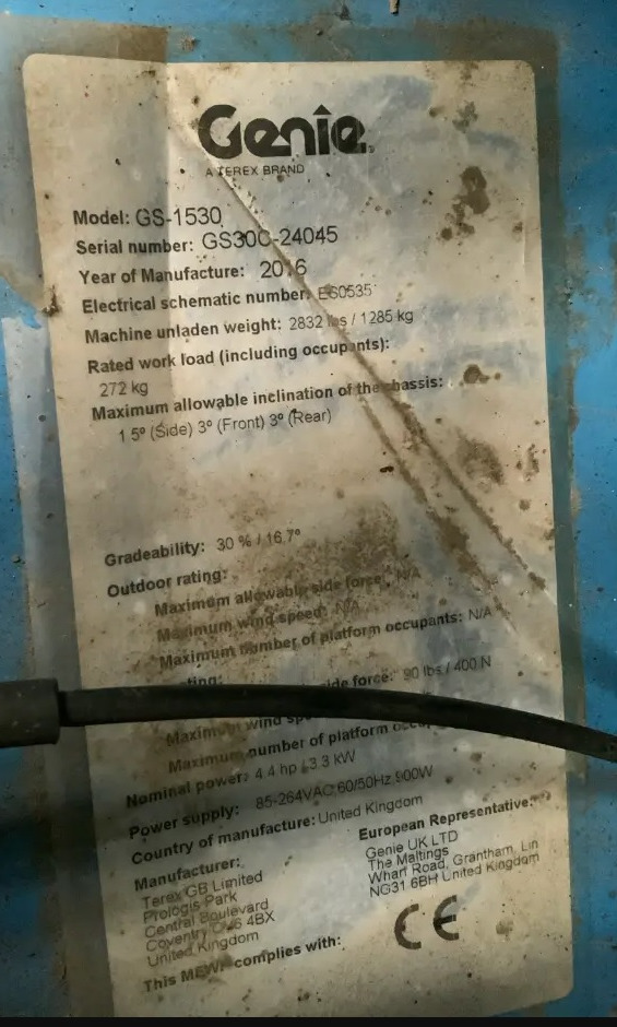 GENIE GS 1530 - 시저 리프트 : 사진 5 GENIE GS 1530 - 시저 리프트 : 사진 5