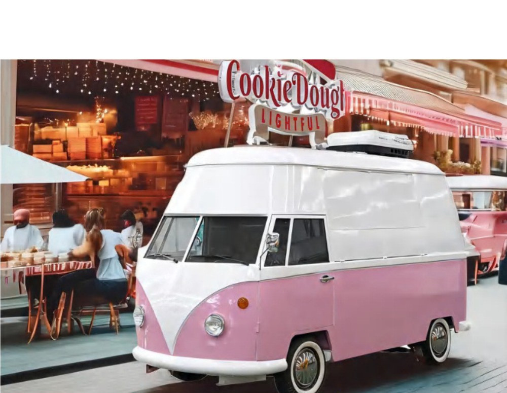Deli Star Trailer Retro Minivan HR 4300 Electric - EU standards - 자판기 트레일러 : 사진 3 Deli Star Trailer Retro Minivan HR 4300 Electric - EU standards - 자판기 트레일러 : 사진 3