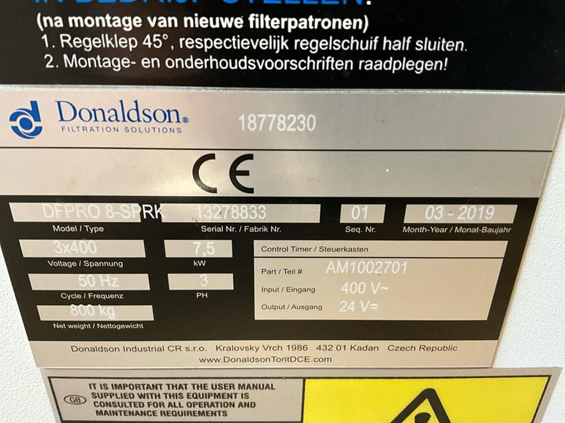 Donaldson Torit DCE - 금속 가공 기계 : 사진 5 Donaldson Torit DCE - 금속 가공 기계 : 사진 5