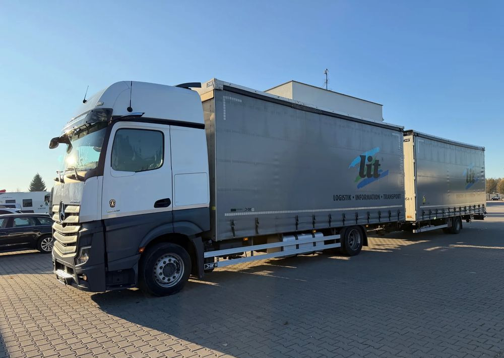 Mercedes-Benz ACTROS 1845 Zestaw przestrzenny przejazdowy120m3 - 커튼사이더 트럭 : 사진 3 Mercedes-Benz ACTROS 1845 Zestaw przestrzenny przejazdowy120m3 - 커튼사이더 트럭 : 사진 3