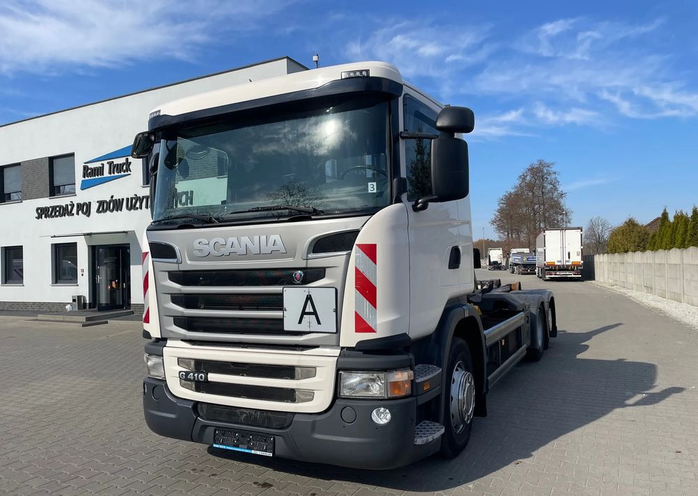 Scania R410 Hakowiec MEILLER RK20 65 - 후크 리프트 트럭 : 사진 2 Scania R410 Hakowiec MEILLER RK20 65 - 후크 리프트 트럭 : 사진 2