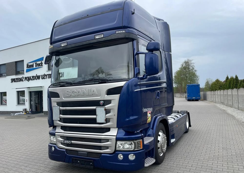 Scania R450 Topline King/ Mega/ LowDeck/ Zbiorniki 1400 l - 트랙터 유닛 : 사진 1 Scania R450 Topline King/ Mega/ LowDeck/ Zbiorniki 1400 l - 트랙터 유닛 : 사진 1