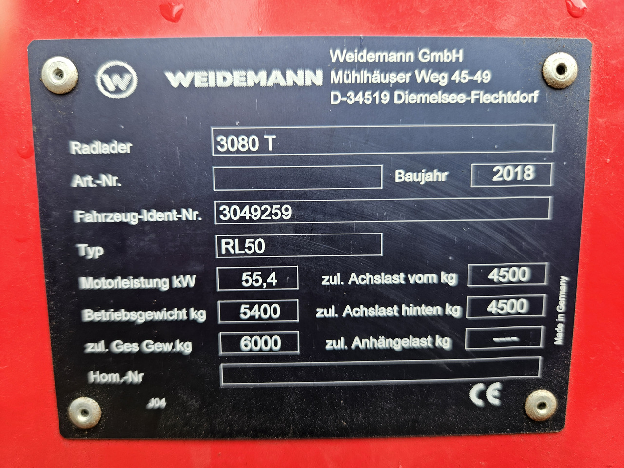 망원형 휠 로더 2018 Weidemann 3080 : 사진 9