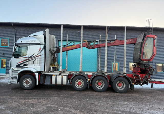 Mercedes-BenzArocs 8x4 Nosturilla! - 목재 트럭, 크레인 트럭 : 사진 2 Mercedes-BenzArocs 8x4 Nosturilla! - 목재 트럭, 크레인 트럭 : 사진 2