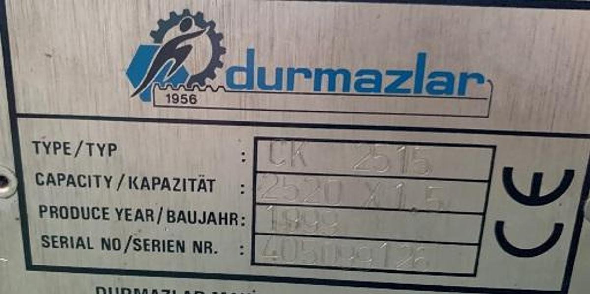 Abkantmaschine  DURMAZLAR - 금속 가공 기계 : 사진 3 Abkantmaschine  DURMAZLAR - 금속 가공 기계 : 사진 3