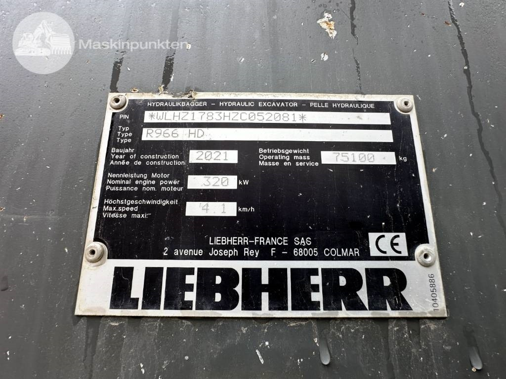 크롤러 굴삭기 Liebherr R 966 HD : 사진 10