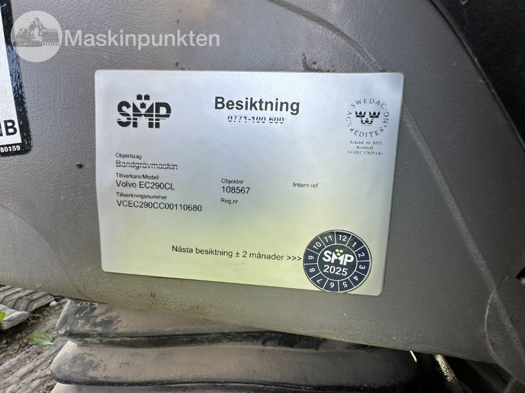 크롤러 굴삭기 Volvo EC 290 C L : 사진 11