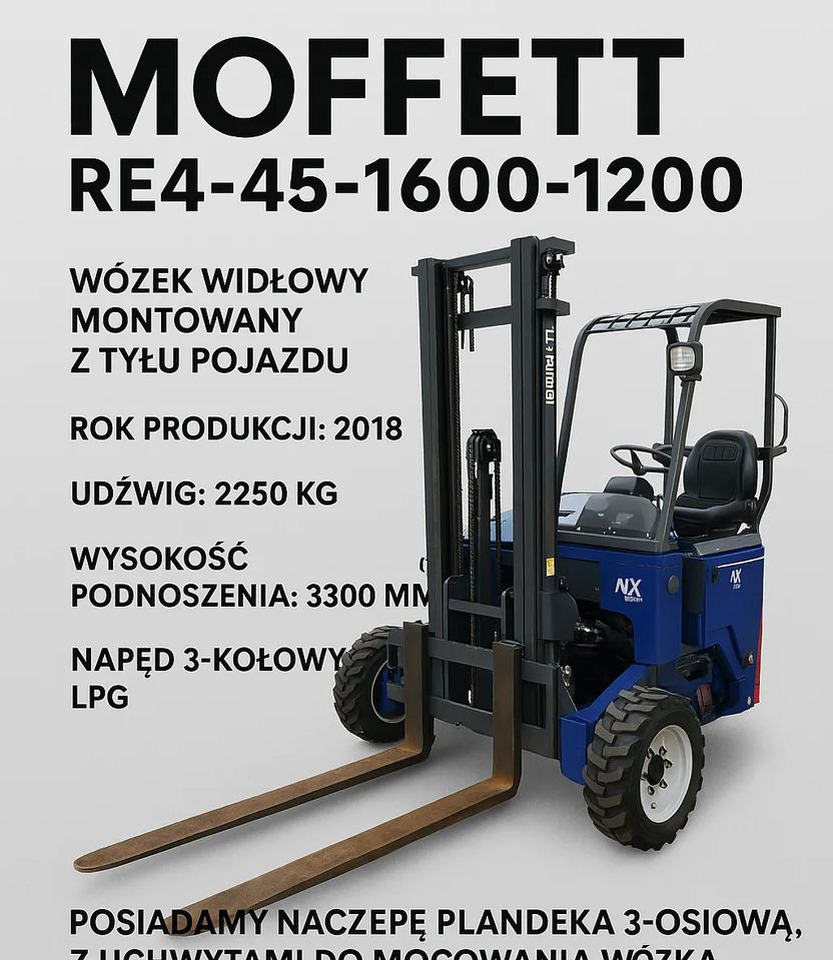 Moffett RE4-45-1600-1200 - 트럭 장착 지게차 : 사진 1 Moffett RE4-45-1600-1200 - 트럭 장착 지게차 : 사진 1