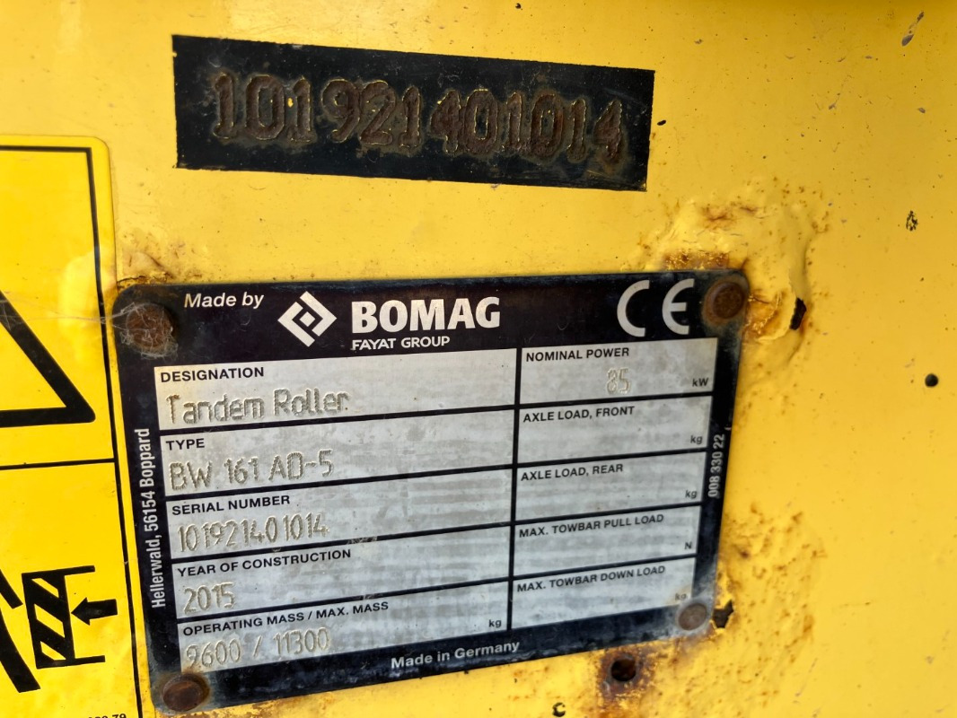 BOMAG DE BW 161 AD-5 Stage IIIb/Tier 4i - 로드 롤러 : 사진 2 BOMAG DE BW 161 AD-5 Stage IIIb/Tier 4i - 로드 롤러 : 사진 2