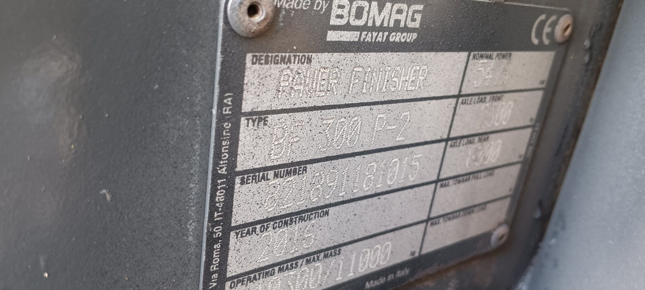 BOMAG IT BF 300 P-2 S340-2 TV Stage IIIb/Tier 4f - 아스팔트 포장기 : 사진 2 BOMAG IT BF 300 P-2 S340-2 TV Stage IIIb/Tier 4f - 아스팔트 포장기 : 사진 2