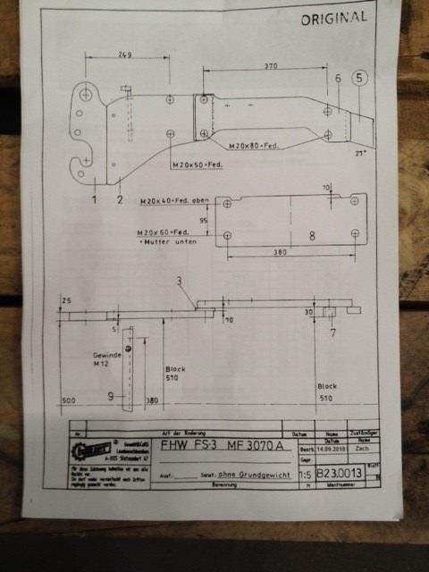 Hauer FS-3 Sidevanger MF 3070 2WD - 예비 부속 농업용 기계 용 : 사진 4 Hauer FS-3 Sidevanger MF 3070 2WD - 예비 부속 농업용 기계 용 : 사진 4
