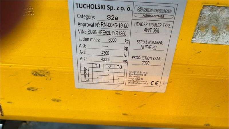 New Holland 4 hjulet skærebordsvogn - 농장 트레일러 : 사진 3 New Holland 4 hjulet skærebordsvogn - 농장 트레일러 : 사진 3