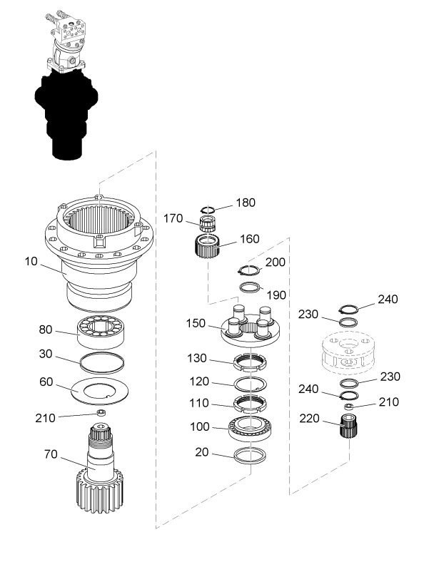 Sennebogen ZF DR250 053017 and ZF DR350 250184 slewing gear - 스윙 모터 폐기물/ 산업 처리기 용 : 사진 2 Sennebogen ZF DR250 053017 and ZF DR350 250184 slewing gear - 스윙 모터 폐기물/ 산업 처리기 용 : 사진 2