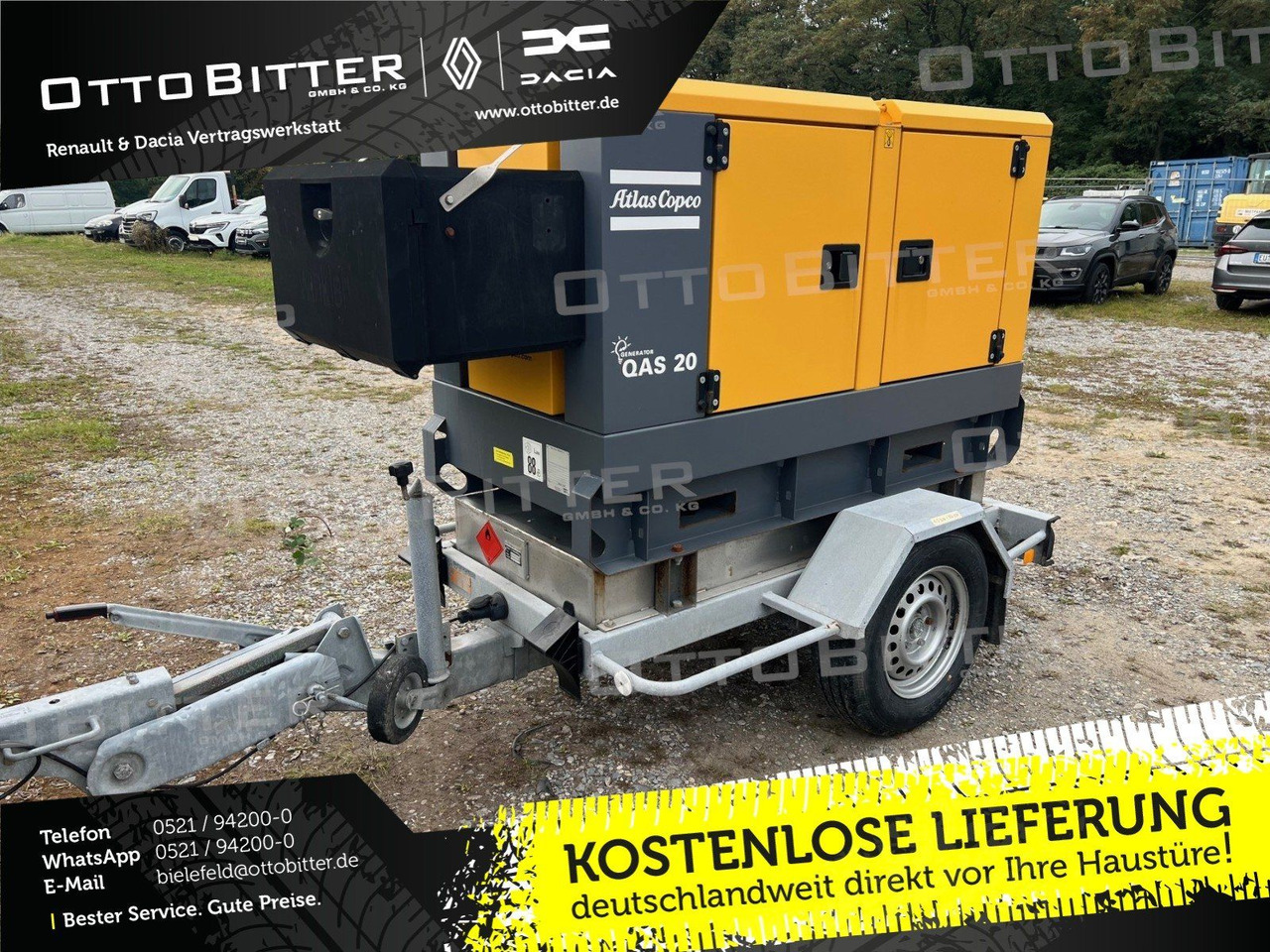IBERICA Atlas Copco Stromerzeuger QAS20 (20kVA/1 - 자동차 트레일러 : 사진 1 IBERICA Atlas Copco Stromerzeuger QAS20 (20kVA/1 - 자동차 트레일러 : 사진 1