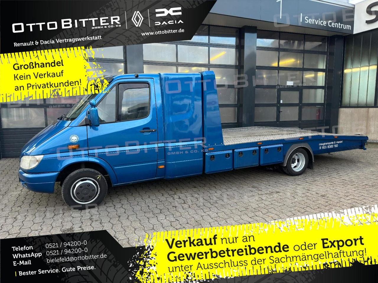 Mercedes-Benz Sprinter 2.7 CDI ABSCHLEPPWAGEN SCHLAFKABINE - 자동 운반 장치 트럭 : 사진 1 Mercedes-Benz Sprinter 2.7 CDI ABSCHLEPPWAGEN SCHLAFKABINE - 자동 운반 장치 트럭 : 사진 1