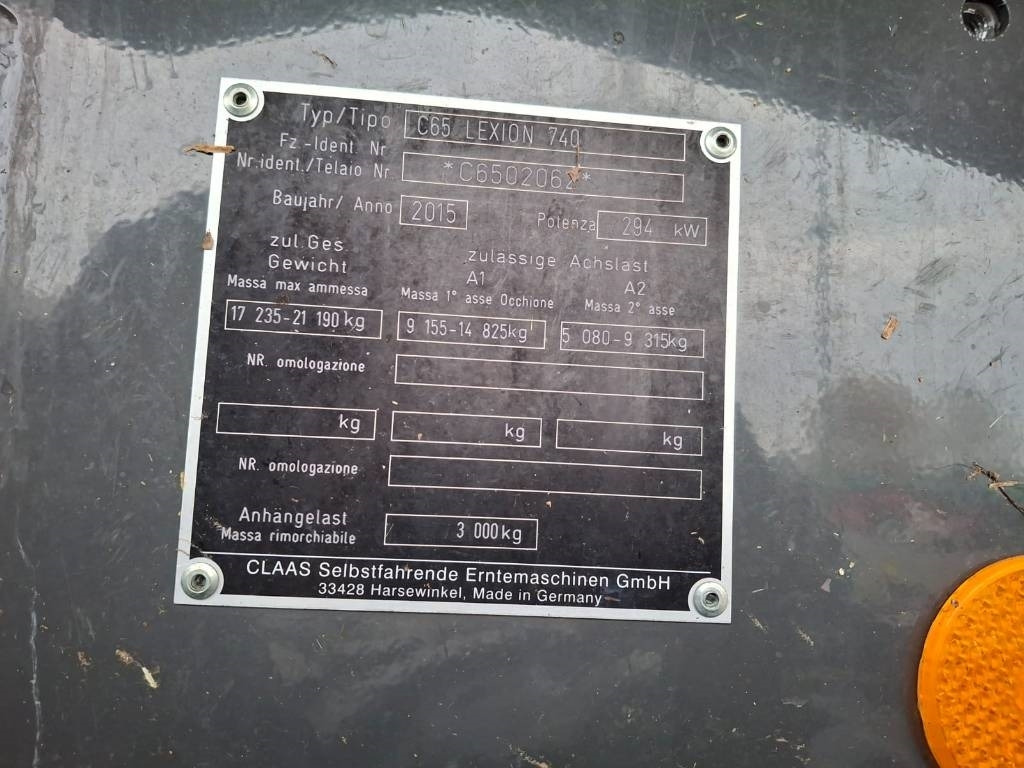 Claas Lexion 740 - 목초수확기 : 사진 3 Claas Lexion 740 - 목초수확기 : 사진 3