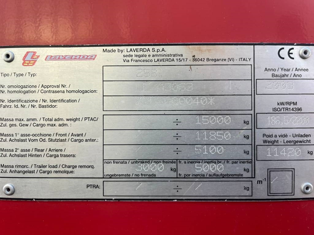 Laverda 25.50  - 목초수확기 : 사진 3 Laverda 25.50  - 목초수확기 : 사진 3