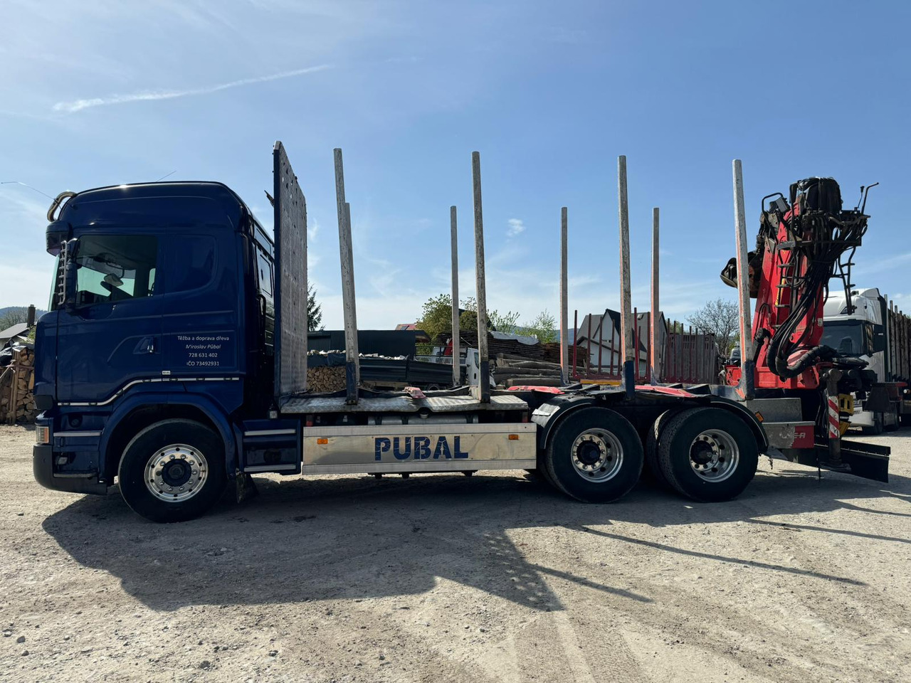 SCANIA R730 - 목재 트럭, 크레인 트럭 : 사진 2 SCANIA R730 - 목재 트럭, 크레인 트럭 : 사진 2