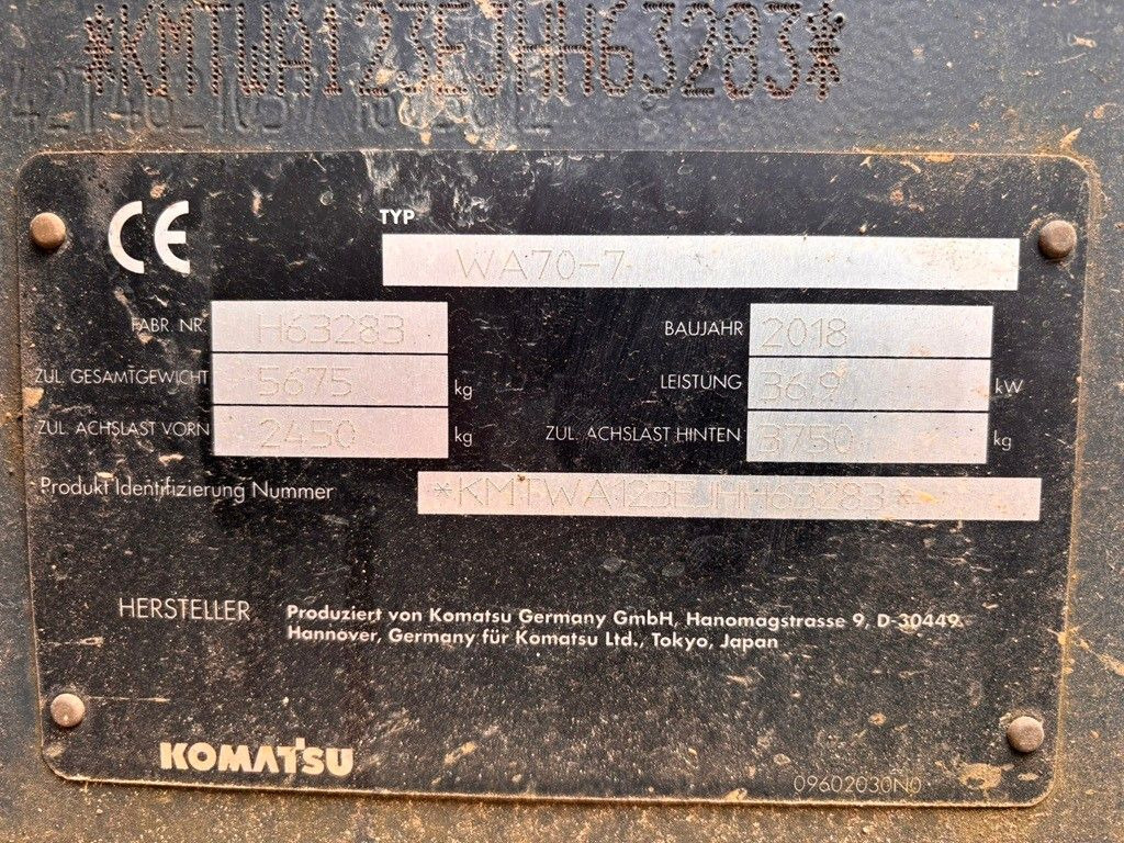 Komatsu WA70-7 - 휠 로더 : 사진 5 Komatsu WA70-7 - 휠 로더 : 사진 5