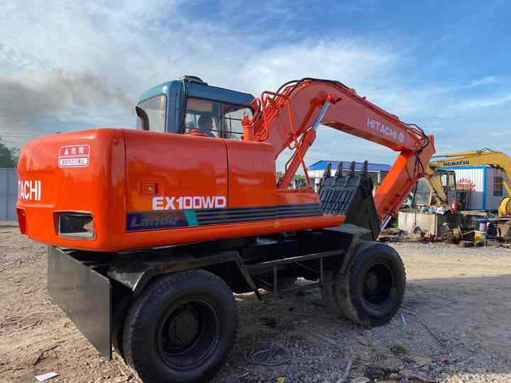 Used Hitachi Ex100WD Wheel Excavator for Sale Japan Made Hitachi Ex100wd Wheeled Excavator for Sale - 크롤러 굴삭기 : 사진 4 Used Hitachi Ex100WD Wheel Excavator for Sale Japan Made Hitachi Ex100wd Wheeled Excavator for Sale - 크롤러 굴삭기 : 사진 4