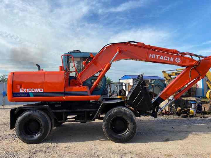 Used Hitachi Ex100WD Wheel Excavator for Sale Japan Made Hitachi Ex100wd Wheeled Excavator for Sale - 크롤러 굴삭기 : 사진 2 Used Hitachi Ex100WD Wheel Excavator for Sale Japan Made Hitachi Ex100wd Wheeled Excavator for Sale - 크롤러 굴삭기 : 사진 2