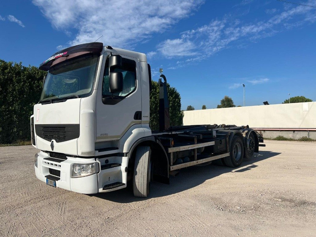RENAULT PREMIUM 450 SCARRABILE FULL PNEUMATICO - 후크 리프트 트럭 : 사진 2 RENAULT PREMIUM 450 SCARRABILE FULL PNEUMATICO - 후크 리프트 트럭 : 사진 2