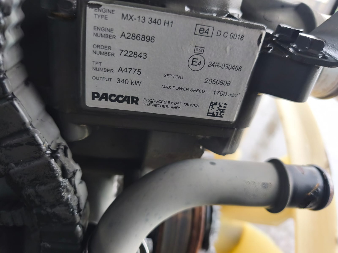 DAF Paccar MX-13 340 H1 DAF XF, CF - 엔진 트럭 용 : 사진 4 DAF Paccar MX-13 340 H1 DAF XF, CF - 엔진 트럭 용 : 사진 4