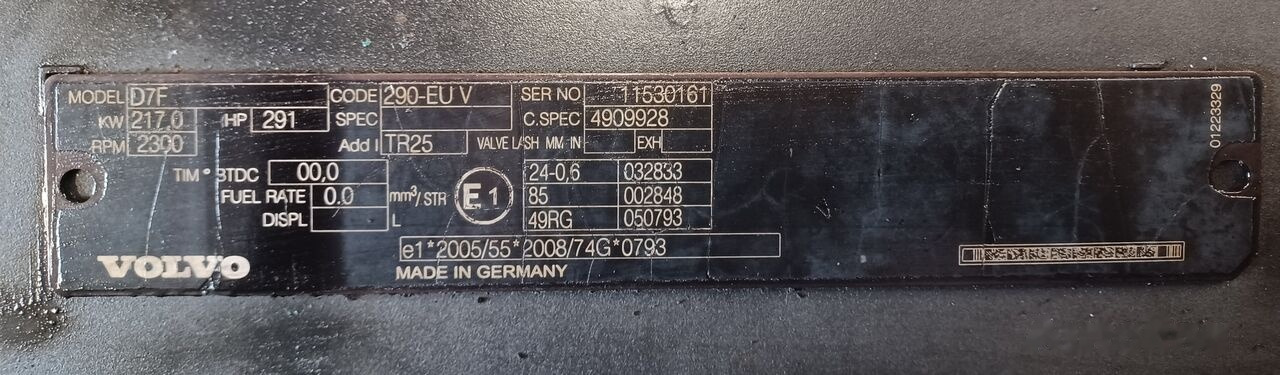 Volvo D7F 290 E5 Volvo FL - 엔진 트럭 용 : 사진 5 Volvo D7F 290 E5 Volvo FL - 엔진 트럭 용 : 사진 5