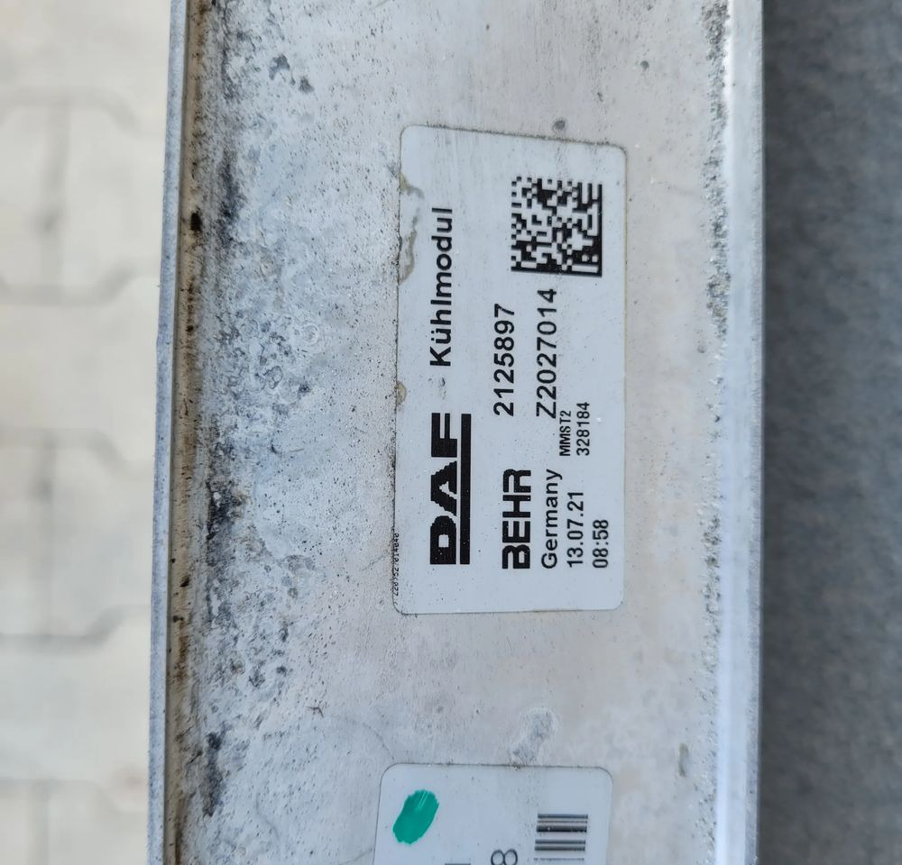 INTERCOOLER DAF XF 106 ORYGINAŁ 2021R 2125897 - 인터쿨러 트럭 용 : 사진 3 INTERCOOLER DAF XF 106 ORYGINAŁ 2021R 2125897 - 인터쿨러 트럭 용 : 사진 3