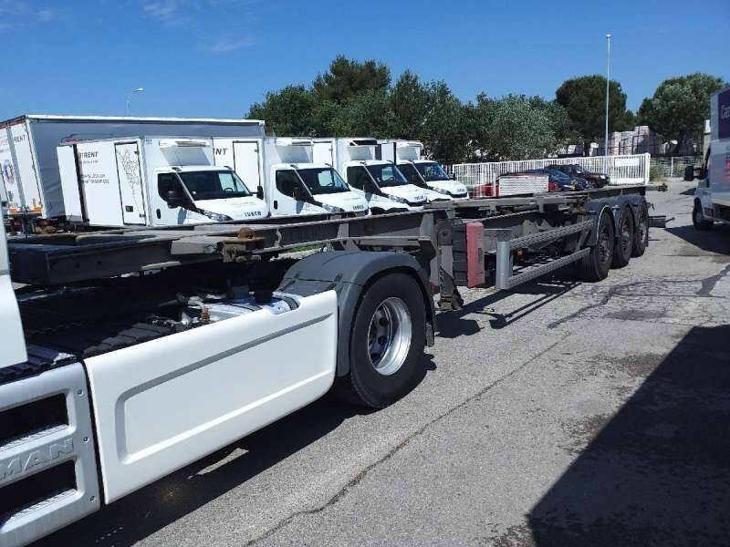 Semi-remorque 3 Essieux 38 TONNES CHARIOT COULISSANT - 컨테이너 운반 장치/ 스와프 보디 세미 트레일러 : 사진 4 Semi-remorque 3 Essieux 38 TONNES CHARIOT COULISSANT - 컨테이너 운반 장치/ 스와프 보디 세미 트레일러 : 사진 4