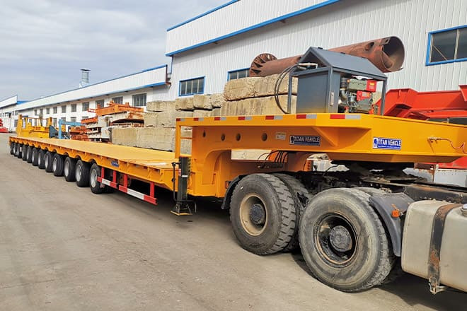 TITAN 12 Axle Extendable Lowbed Trailer for Sale in Brazil - 저하대 세미 트레일러 : 사진 1 TITAN 12 Axle Extendable Lowbed Trailer for Sale in Brazil - 저하대 세미 트레일러 : 사진 1