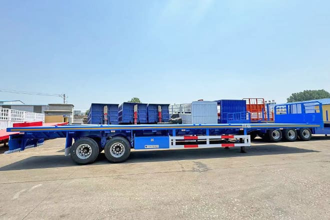TITAN 2 Axle 45 Ft Flatbed Trailers for Sale in Algeria - 드롭사이드/ 플랫베드 세미 트레일러 : 사진 2 TITAN 2 Axle 45 Ft Flatbed Trailers for Sale in Algeria - 드롭사이드/ 플랫베드 세미 트레일러 : 사진 2