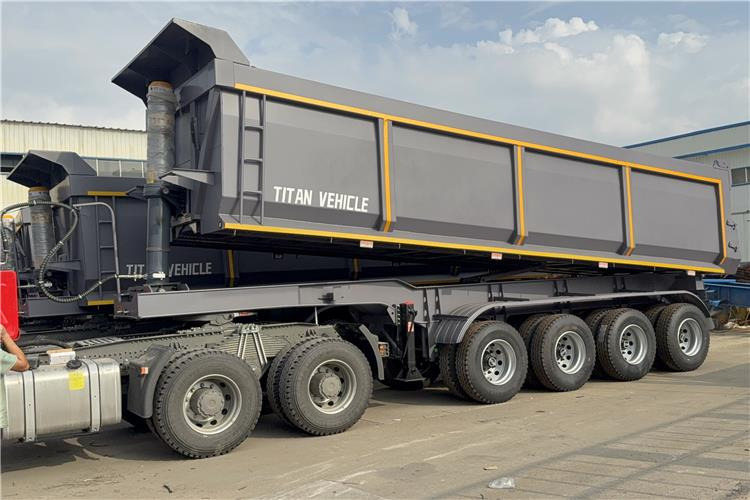 TITAN 4 Axle 80 Ton Dump Trailer for Sale In Cameroon - 덤프 세미 트레일러 : 사진 2 TITAN 4 Axle 80 Ton Dump Trailer for Sale In Cameroon - 덤프 세미 트레일러 : 사진 2