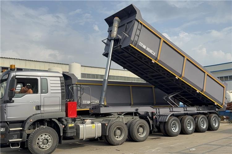 TITAN 4 Axle 80 Ton Dump Trailer for Sale In Cameroon - 덤프 세미 트레일러 : 사진 1 TITAN 4 Axle 80 Ton Dump Trailer for Sale In Cameroon - 덤프 세미 트레일러 : 사진 1