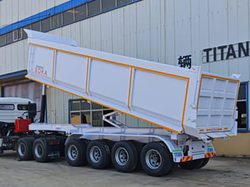 TITAN 4 Axle Container Hydraulic Dump Trailer for Sale in Zambia - 덤프 세미 트레일러 : 사진 5 TITAN 4 Axle Container Hydraulic Dump Trailer for Sale in Zambia - 덤프 세미 트레일러 : 사진 5