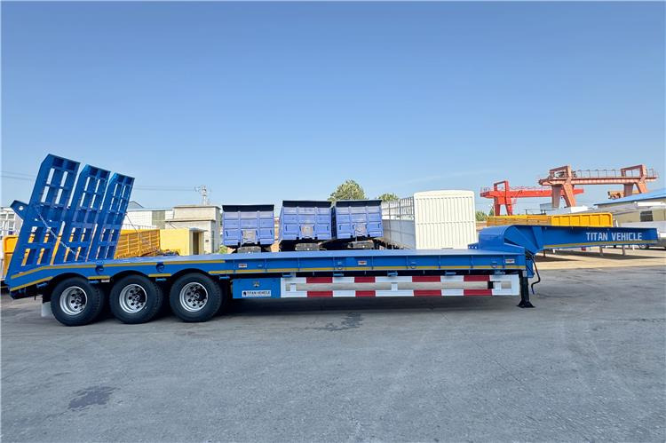 TITAN Tri Axle 80 Ton Low Loader Semi Trailer for Sale In Benin - 저하대 세미 트레일러 : 사진 4 TITAN Tri Axle 80 Ton Low Loader Semi Trailer for Sale In Benin - 저하대 세미 트레일러 : 사진 4