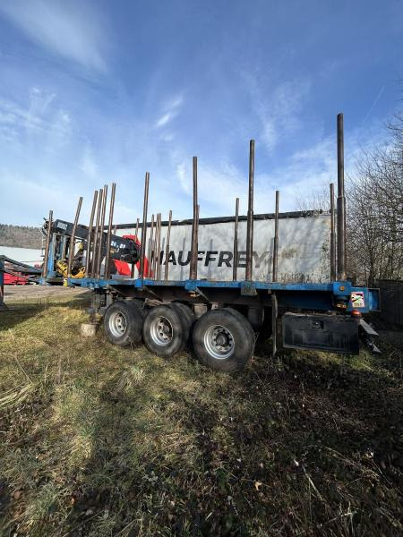 목재 세미 트레일러 Diebolt grue avec grappin rotatif : 사진 6