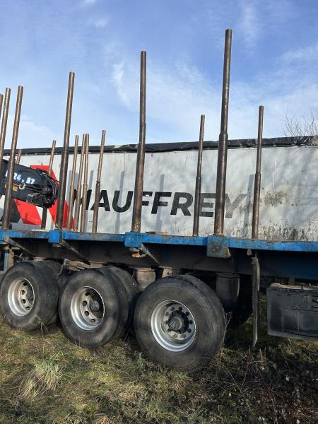 목재 세미 트레일러 Diebolt grue avec grappin rotatif : 사진 7