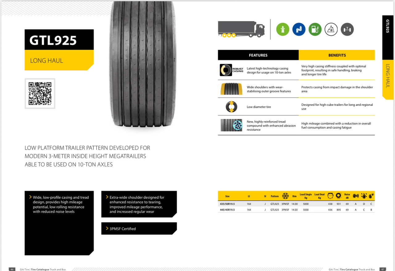 GITI 435 / 50 R 22,5 - 타이어 트레일러 용 : 사진 1 GITI 435 / 50 R 22,5 - 타이어 트레일러 용 : 사진 1