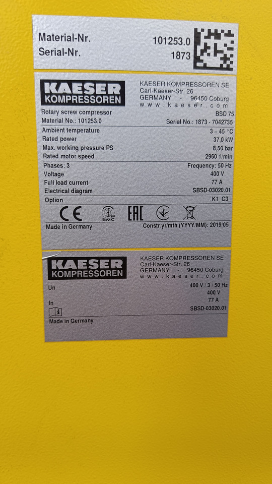 KAESER BSD 75 - 공기 압축기 : 사진 5 KAESER BSD 75 - 공기 압축기 : 사진 5