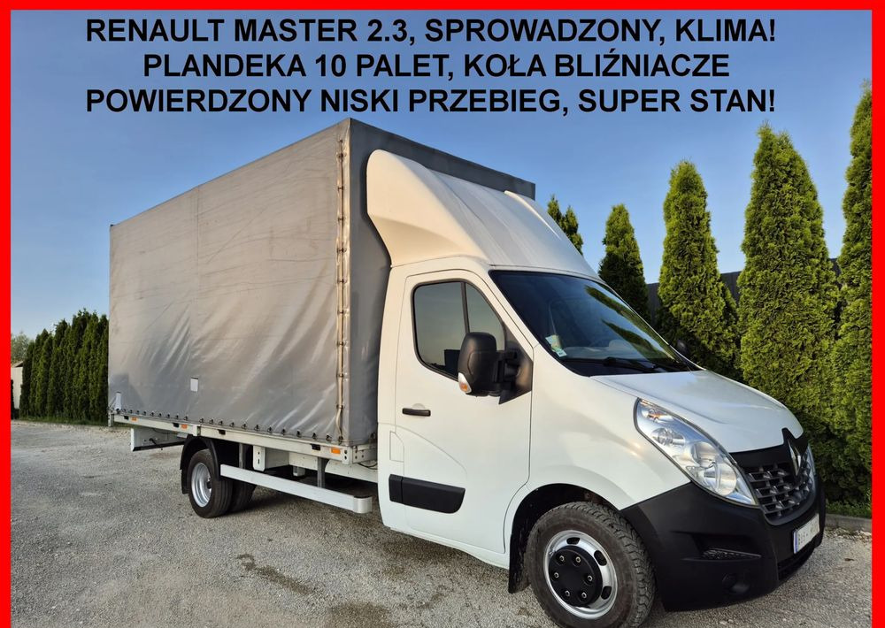 Renault Master 2.3 Plandeka 10 palet Bliźniaki - 커튼 사이드 밴 : 사진 1 Renault Master 2.3 Plandeka 10 palet Bliźniaki - 커튼 사이드 밴 : 사진 1