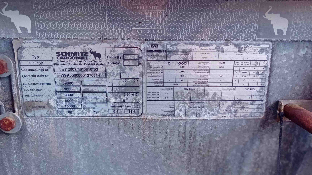 컨테이너 운반 장치/ 스와프 보디 세미 트레일러 운반 물 컨테이너 SCHMITZ CARGOBULL châssis porte-conteneur semi-remorque Os - type SGF*3 - adaptable pour conteneur 20' et 40' : 사진 12 컨테이너 운반 장치/ 스와프 보디 세미 트레일러 운반 물 컨테이너 SCHMITZ CARGOBULL châssis porte-conteneur semi-remorque Os - type SGF*3 - adaptable pour conteneur 20' et 40' : 사진 12