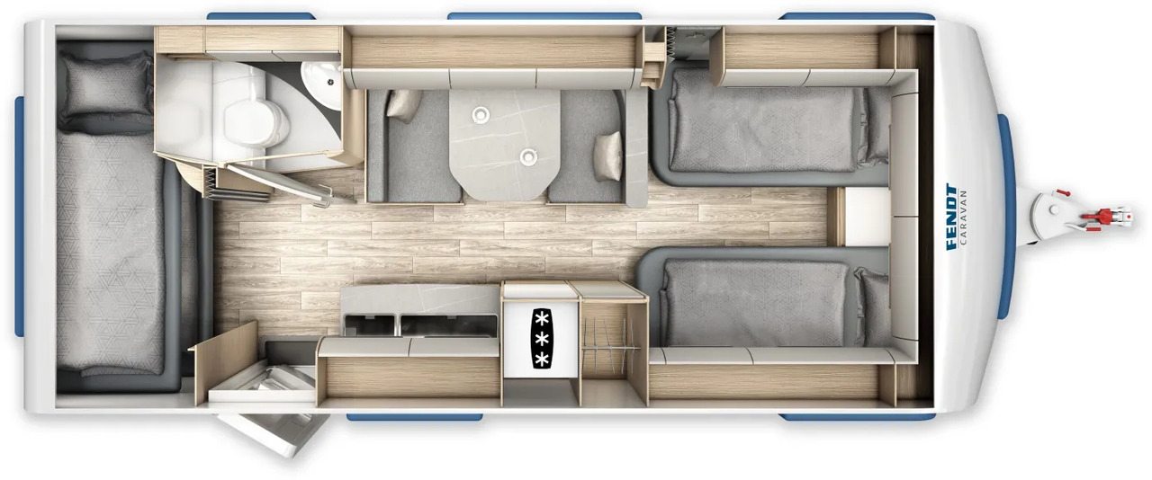 Fendt Bianco Activ 550 KMG Safety, Shower, GFK, 2.000 KG - 캐러밴 : 사진 2 Fendt Bianco Activ 550 KMG Safety, Shower, GFK, 2.000 KG - 캐러밴 : 사진 2