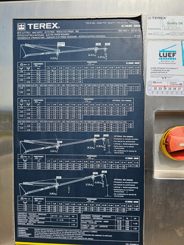 TEREX 32 - 자립형 크레인 : 사진 2 TEREX 32 - 자립형 크레인 : 사진 2